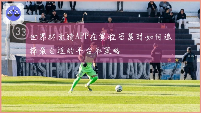世界杯竞猜APP在赛程密集时如何选择最合适的平台和策略